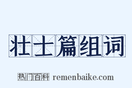 壮士篇组词是什么意思的图片